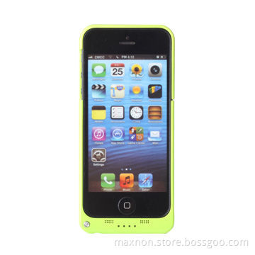2,200mAh power bank case for iPhone 5, with kick stand, Li-polymer battery